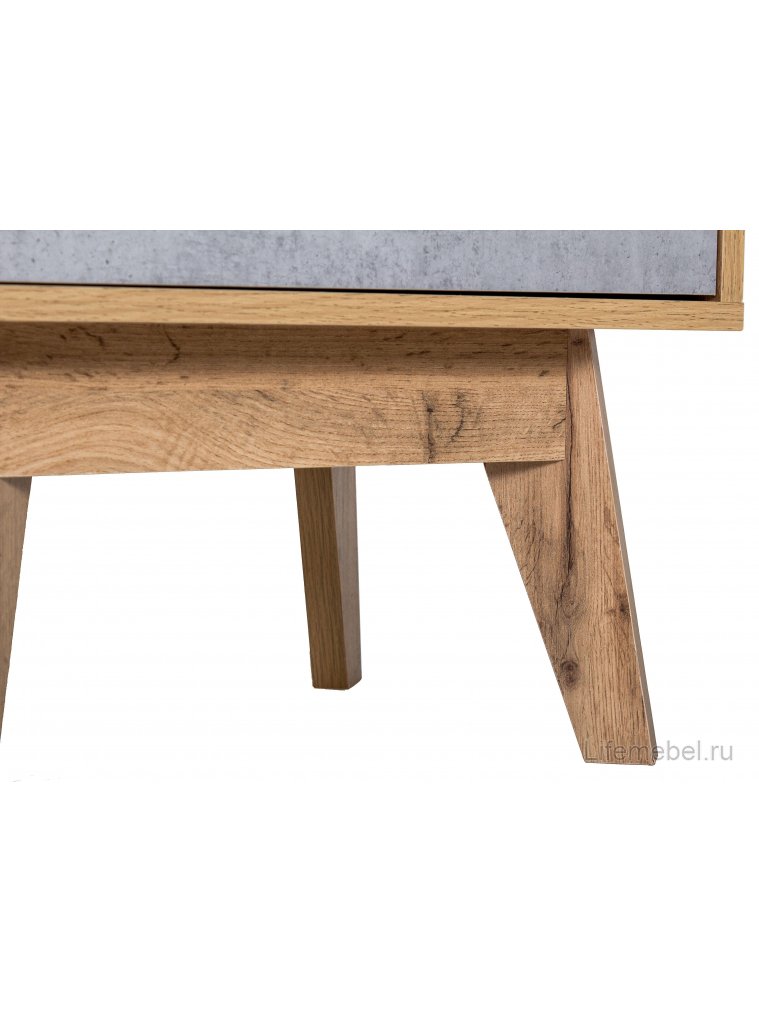 Шкаф-пенал Хелен 2205 дуб ватан / бетон чикаго