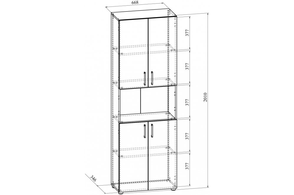 Шкаф ОФ-301К блэквуд сатиновый