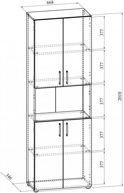 Шкаф ОФ-301К дуб крафт табачный