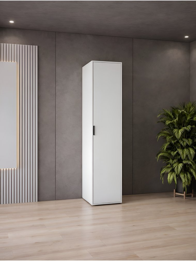 Шкаф-пенал Оптима ОП-02 белый структурный / меренга