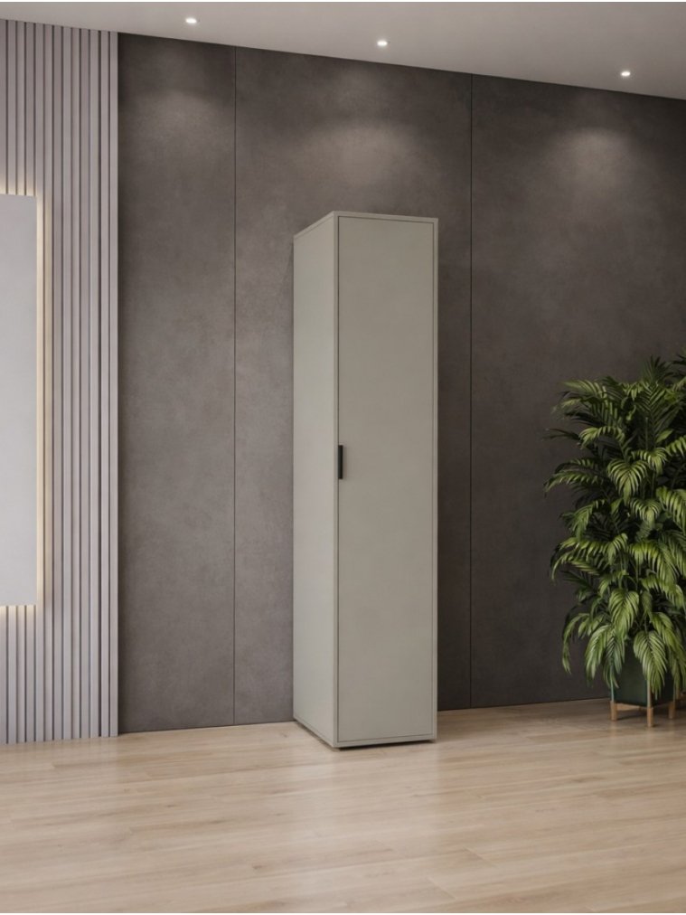 Шкаф-пенал Оптима ОП-02 глиняный серый / риолит