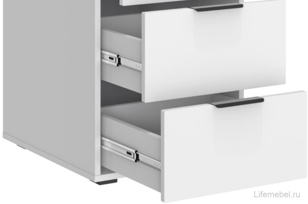 Шкаф-пенал Оптима ОП-03 белый структурный / меренга