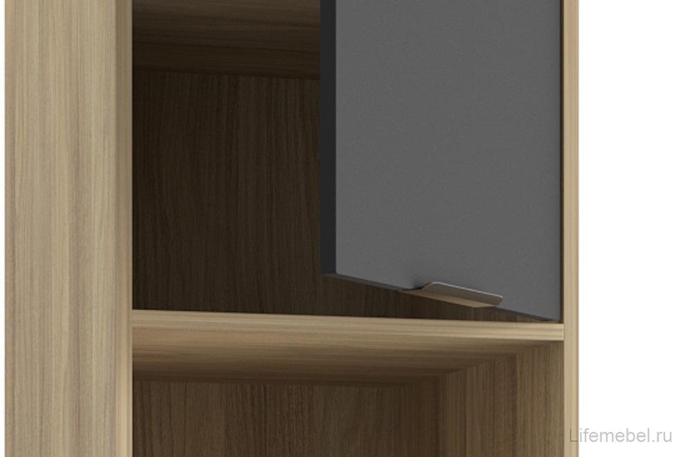 Шкаф-пенал Оптима ОП-03 блэквуд ячменный / блэк