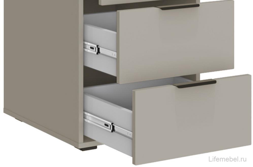 Шкаф-пенал Оптима ОП-03 глиняный серый / риолит