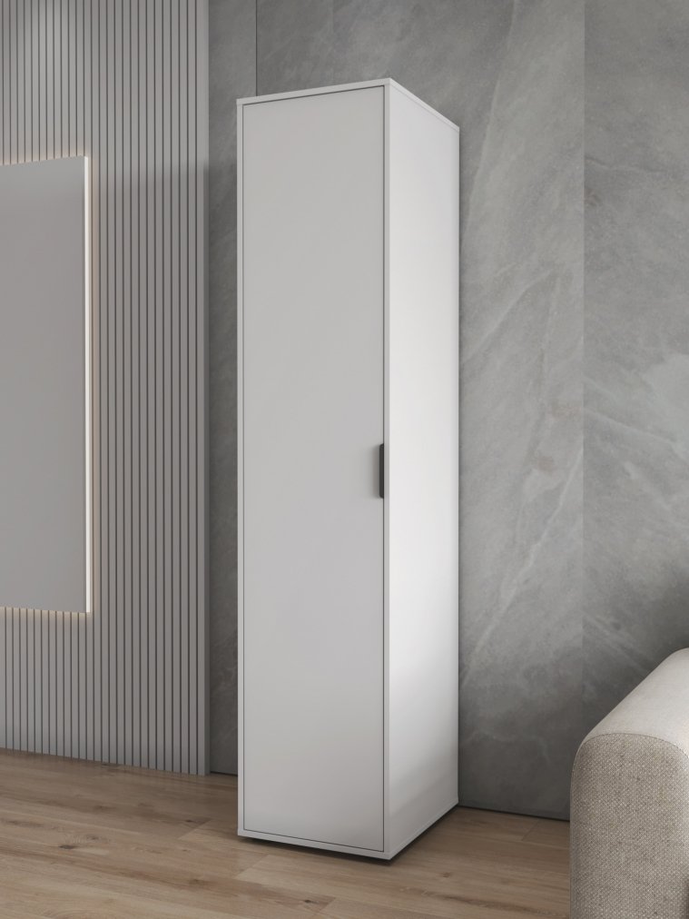 Шкаф-пенал Оптима ОП-13 белый структурный / меренга