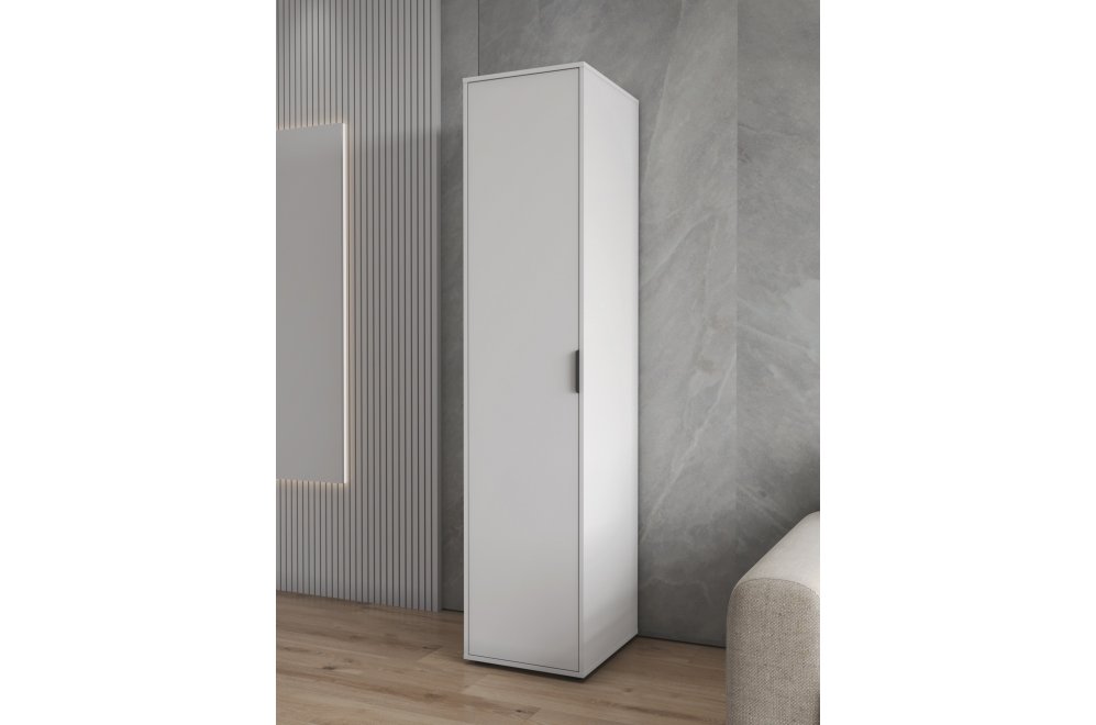 Шкаф-пенал Оптима ОП-13 белый структурный / меренга