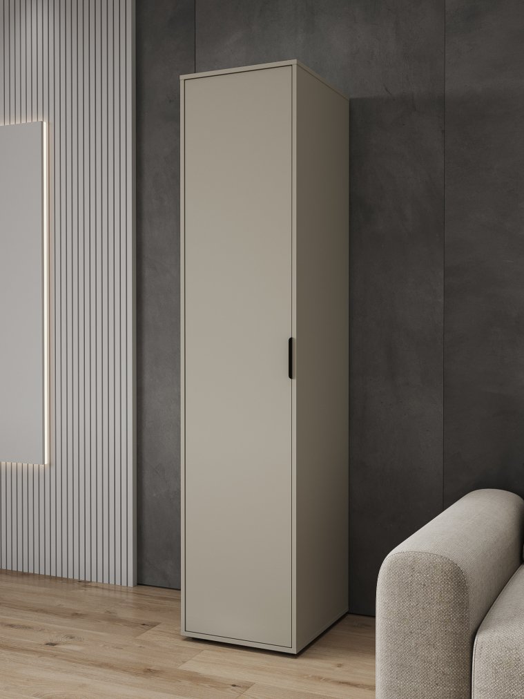 Шкаф-пенал Оптима ОП-13 глиняный серый / риолит