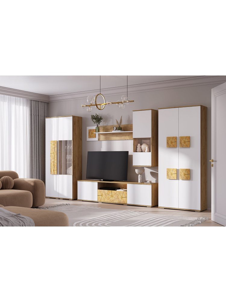 Шкаф-пенал Тиволи ПН-03 крафт / белый