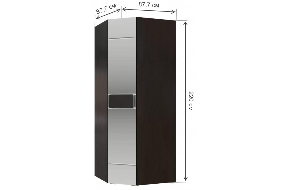 Шкаф Престиж 87 угловой жемчужный лен / венге