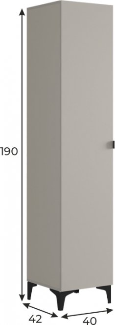 Шкаф Рич кашемир / фрапучино матовый / черный