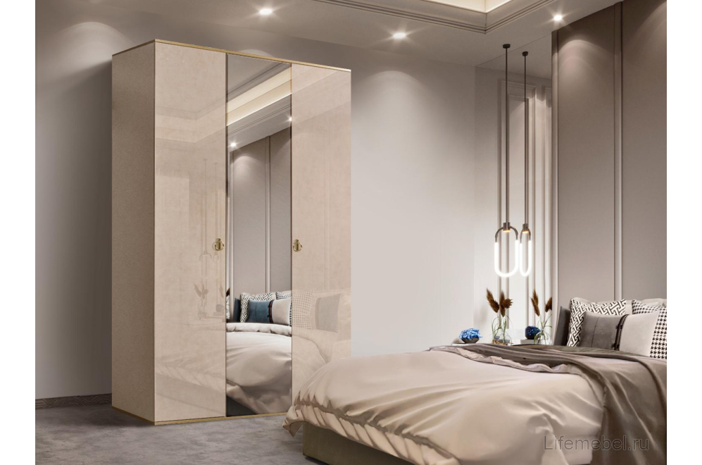 Шкаф Rimini РМШ1/3 латте / золото