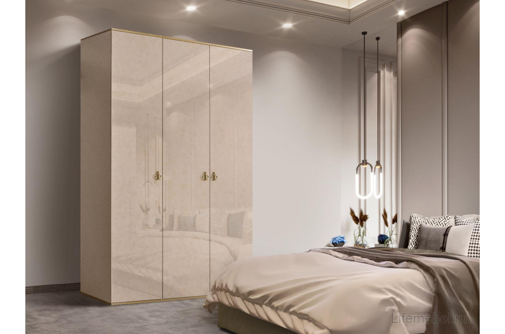 Шкаф Rimini РМШ2/3 латте / золото