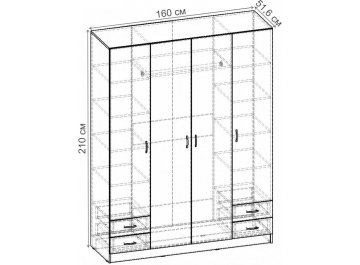 Шкаф Рио-4.3 ШР.069.1600-01