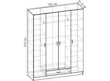 Шкаф Рио-4.6 ШР.072.1600-01