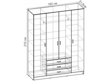 Шкаф Рио-4.8 ШР.074.1600-01