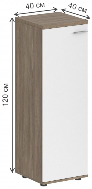 Шкаф SG.814 левый белый / дуб темный