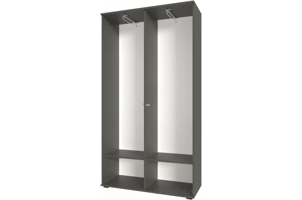 Шкаф Шторм 2-х дверный серый графит