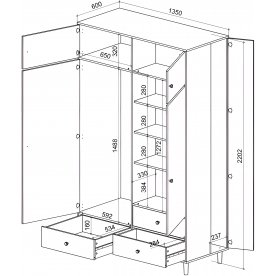 Шкаф София 3077.М1 левый