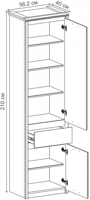 Шкаф Somma 2D1S дуб сонома / сосна каньон