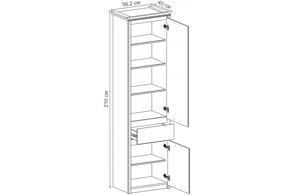 Шкаф Somma 2D1S дуб сонома / сосна каньон