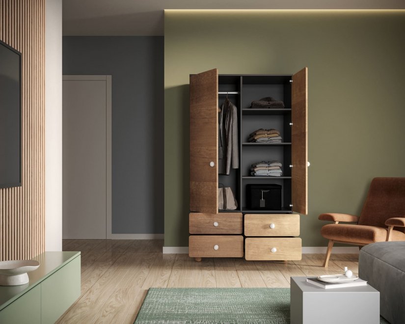 Шкаф Сплит (Split) SP14 коричневый