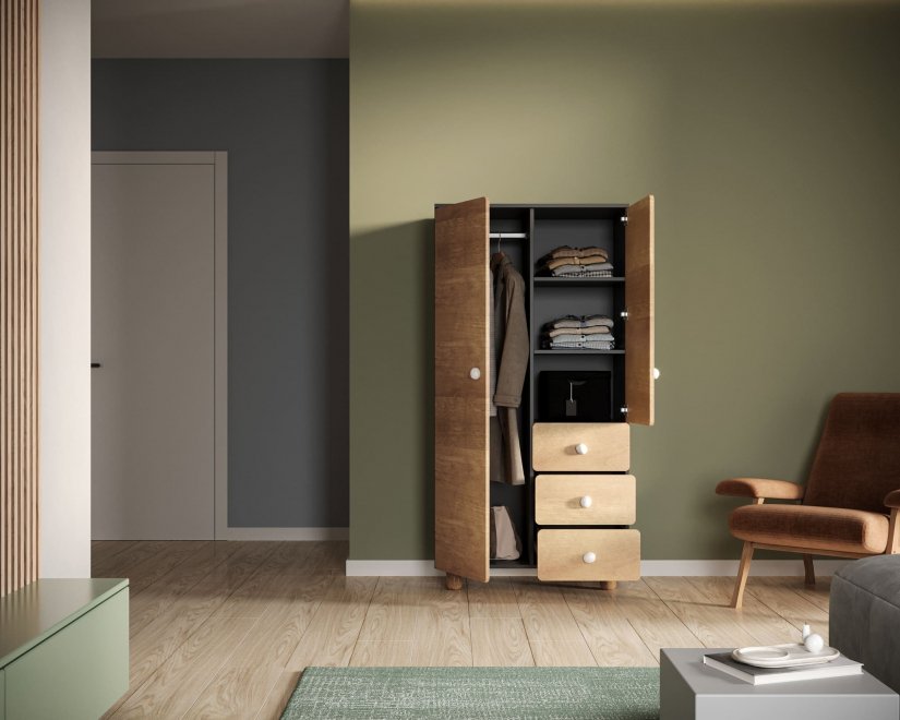 Шкаф Сплит (Split) SP16 коричневый