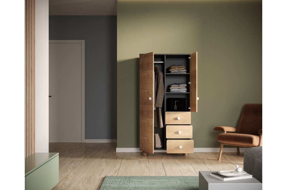 Шкаф Сплит (Split) SP16 коричневый