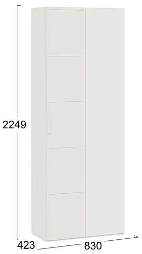 Шкаф Стелла Исполнение 2 белый холст / белый жемчуг