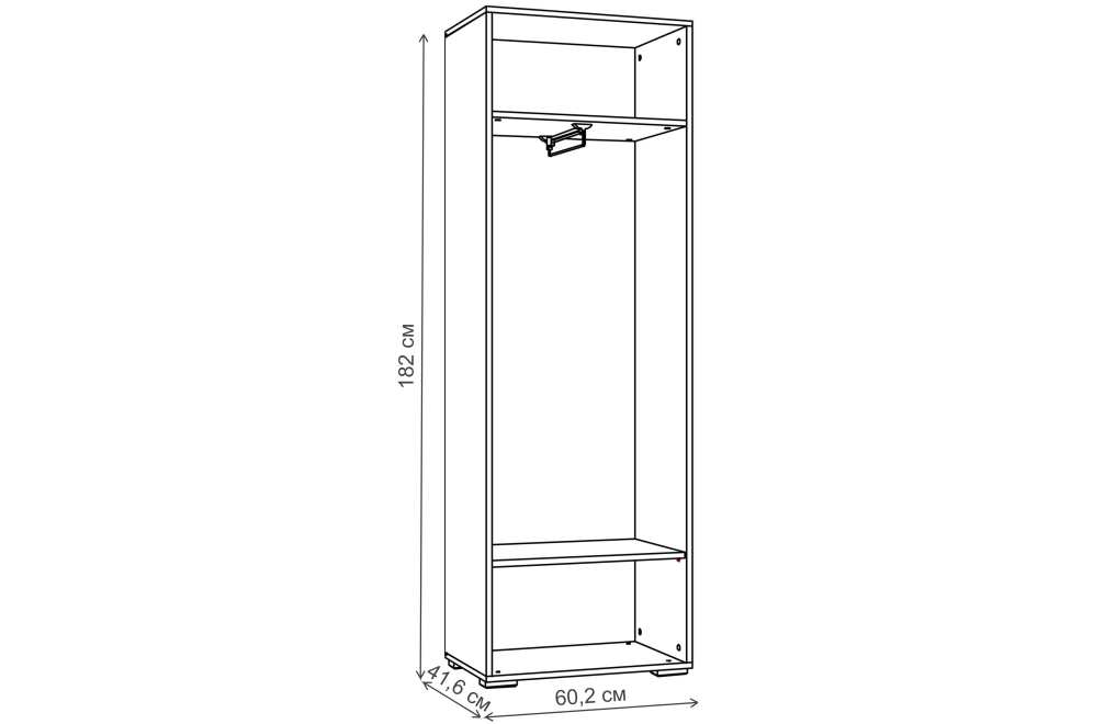 Шкаф Summit 10 26 НМ 011.18 ПВХ софт графит / ясень анкор темный kr