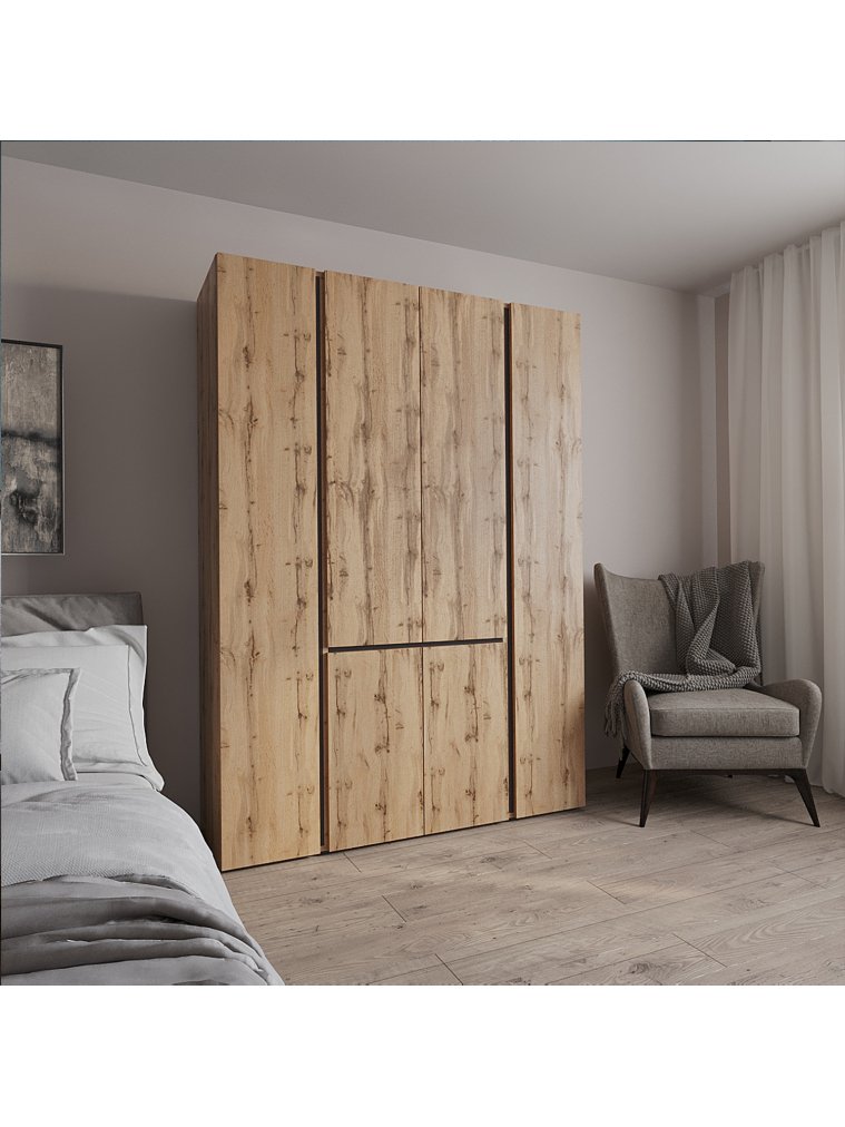 Шкаф Сура 2 150 дуб вотан / графит