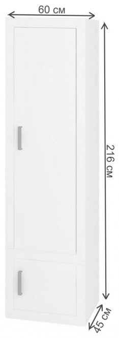 Шкаф Той 60/45 Д ШБЕ шамони / белый