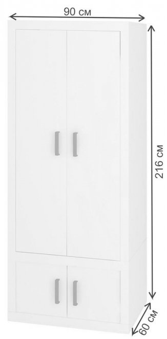 Шкаф Той 90/ 60 Д НН нельсон / нельсон