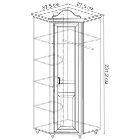 Шкаф угловой Алиса №562