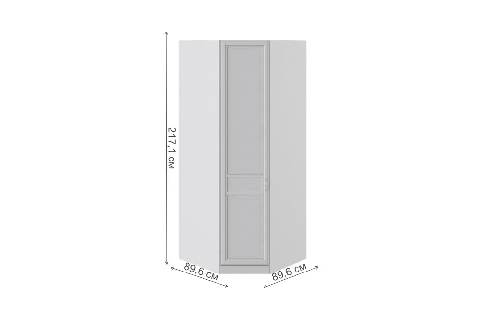 Шкаф угловой Франческа СМ-312.07.007L левый дуб седан