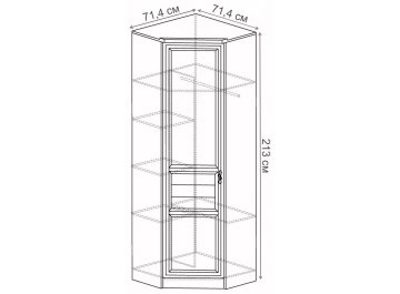 Шкаф угловой Лира №57