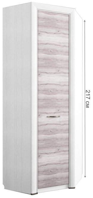 Шкаф угловой Olivia 77х77 с полками дуб анкона