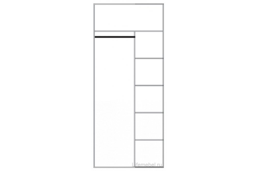 Шкаф угловой Olivia 97х97 с полками дуб анкона