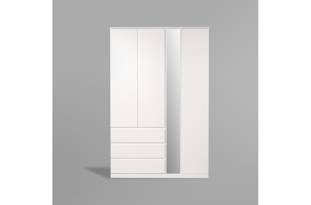 Шкаф Варма Стор 144 с зеркалом белый