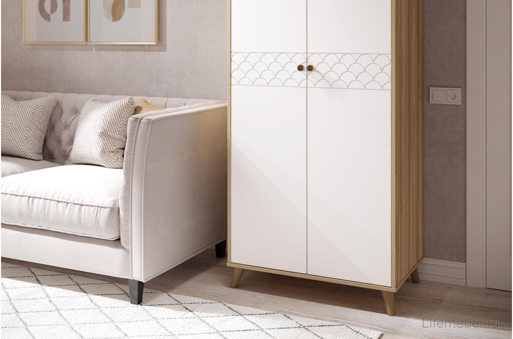 Шкаф Велламо ВО-06 блэквуд ячменный / бланж