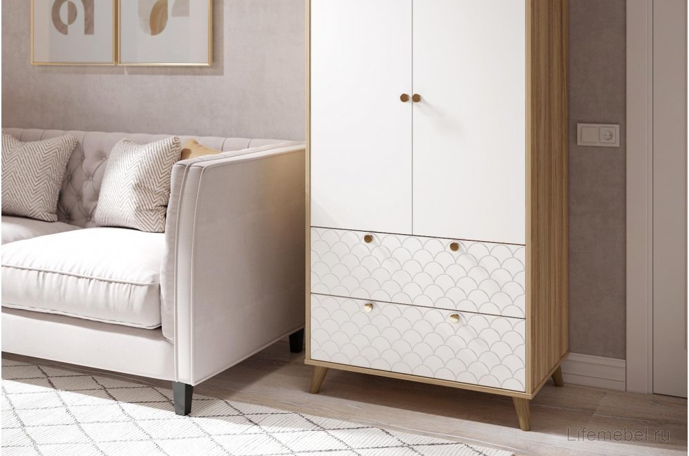 Шкаф Велламо ВО-07 блэквуд ячменный / бланж