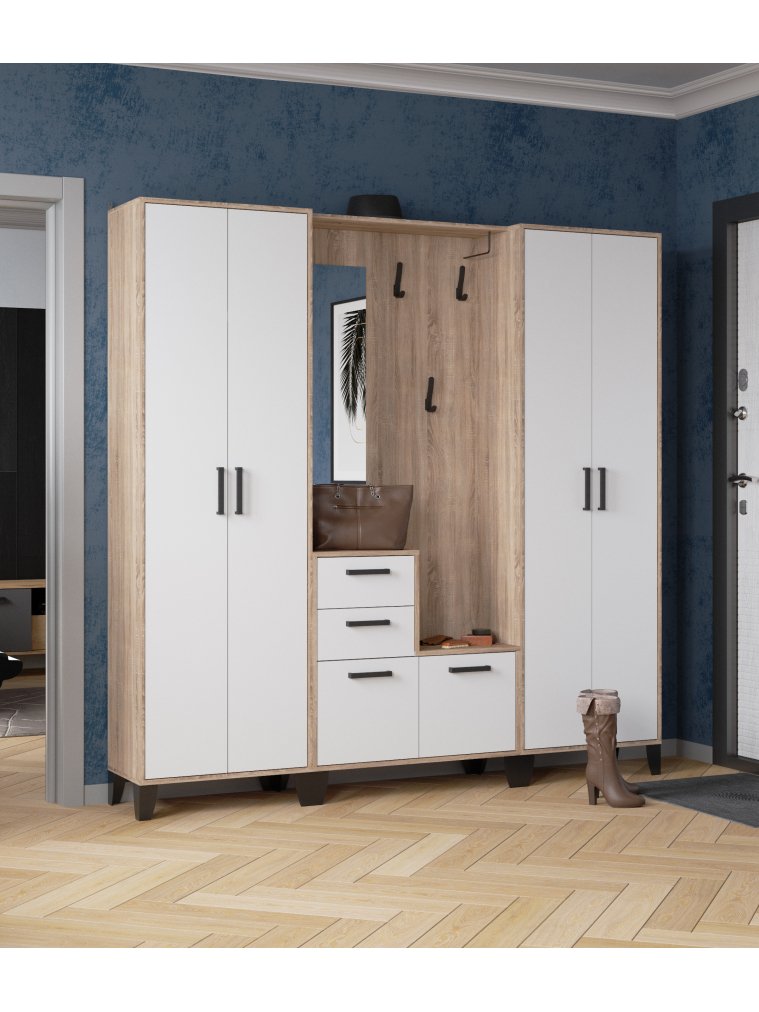 Шкаф Витра 60 дуб сонома / белый