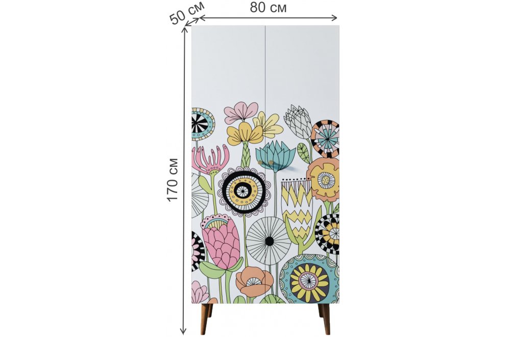 Шкаф Воаб малый орех / принт 3