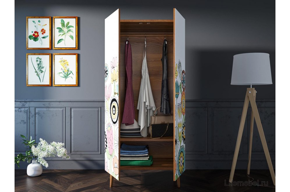 Шкаф Воаб малый орех / принт 3