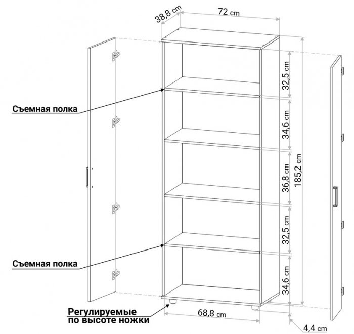 Шкаф С222 венге