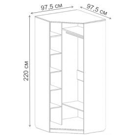 Шкаф угловой Женева мали