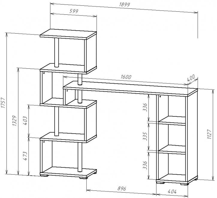 Барная стойка БСТ-2 белая