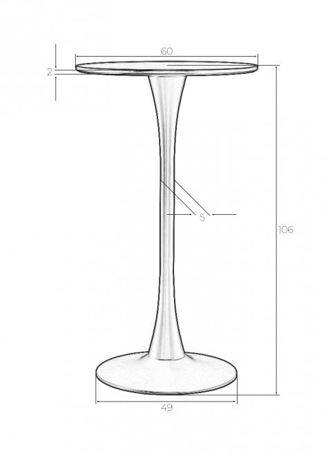 Барный стол Mia Bar черный