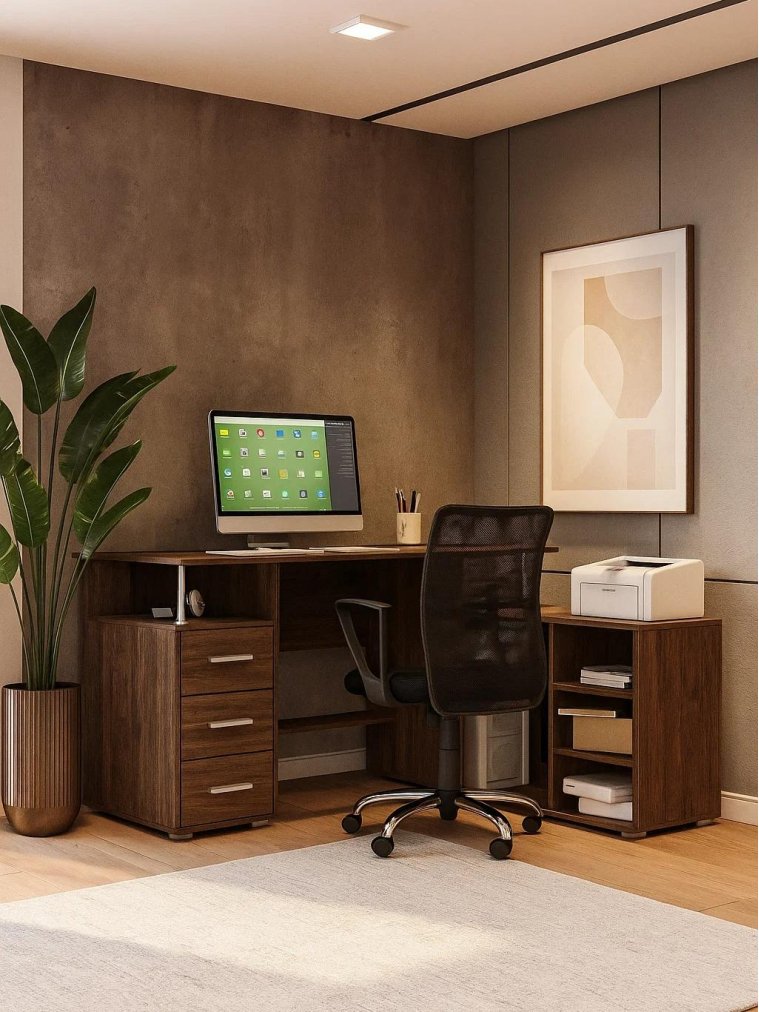 Компьютерный стол Амбер-12 дуб апрель темный