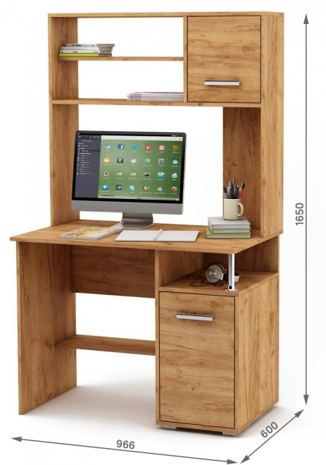 Компьютерный стол Амбер-13 дуб золотистый