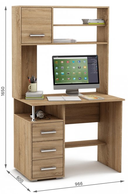 Компьютерный стол Амбер-16 дуб сонома